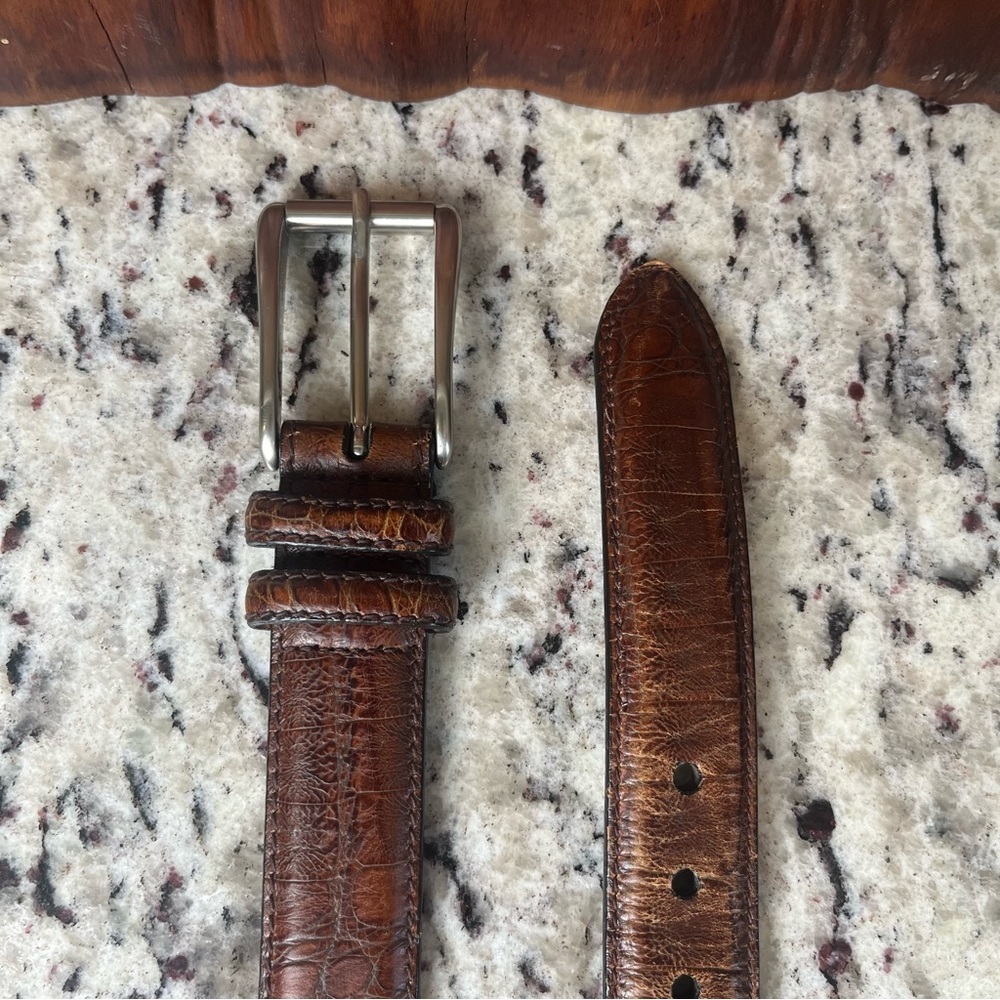 Vintage Traflagar Croc Leather Belt
